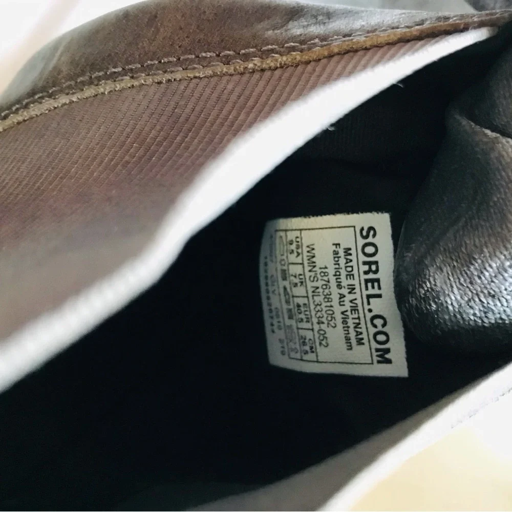 Sorel Gray Leather Ankle Boots - Picture 13 of 14